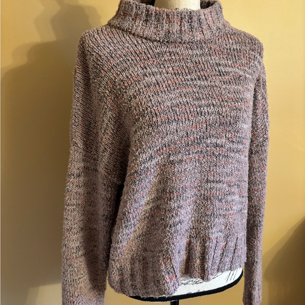 So Women’s Blush Pink Mock Neck Long Sleeve Sweater - Picture 3 of 7